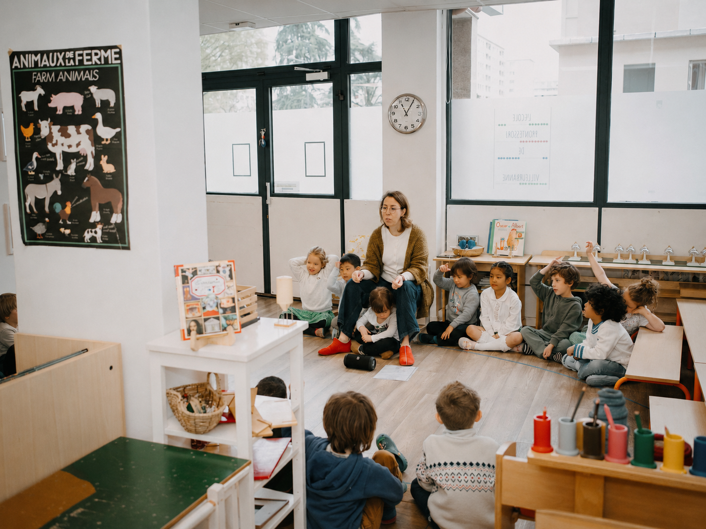 Un moment de vie chaleureux à l'école Montessori de Villeurbanne